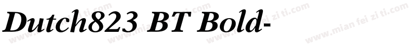 Dutch823 BT Bold字体转换